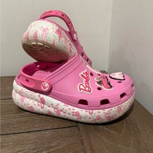 Crocs Big Girls Barbie Cutie Crush Pink Platform Clog Sandals Sz J3